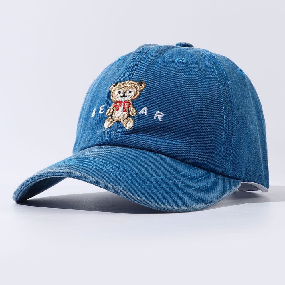image-Women Cartoon Teddy Bear Embroidery Dad Hats