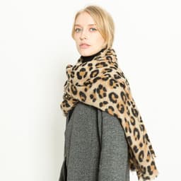 image-Leopard-print cashmere women's scarf shawl