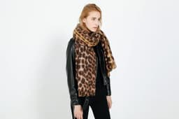 image-Leopard-print cashmere women's scarf shawl