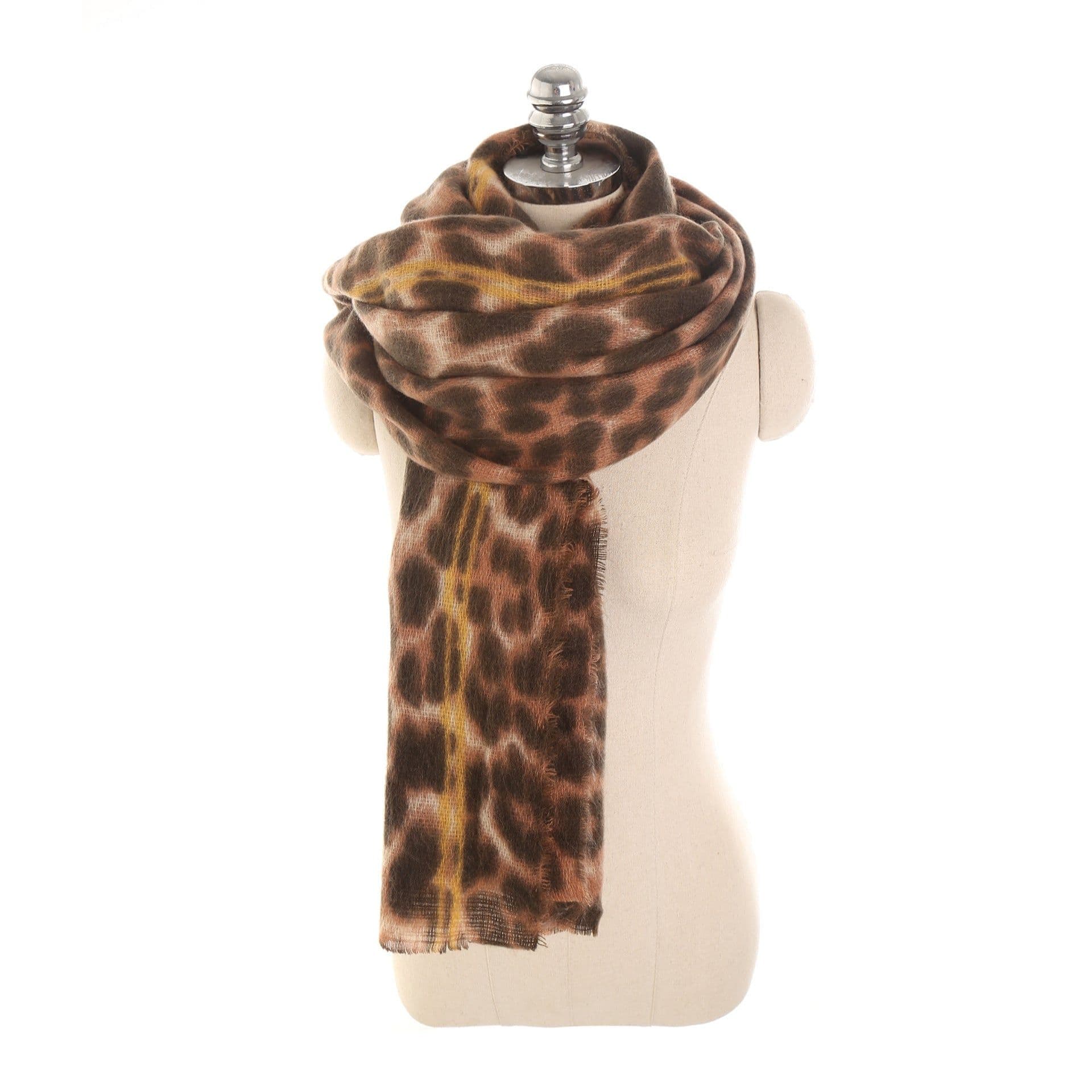 image-Leopard-print cashmere women's scarf shawl