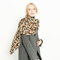 image-Leopard-print cashmere women's scarf shawl