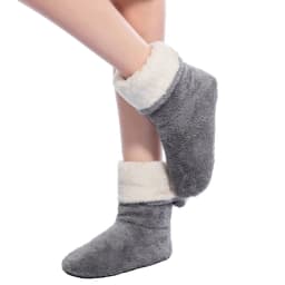 image-Dropshipping & Wholesale Women Plush Home shoe Coral Fleece Indoor Floor Sock Winter Foot Warmer Soft bottom slippers
