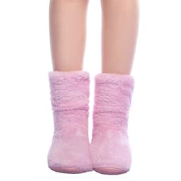 image-Dropshipping & Wholesale Women Plush Home shoe Coral Fleece Indoor Floor Sock Winter Foot Warmer Soft bottom slippers