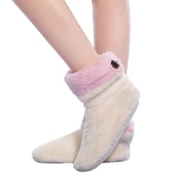 image-Dropshipping & Wholesale Women Plush Home shoe Coral Fleece Indoor Floor Sock Winter Foot Warmer Soft bottom slippers