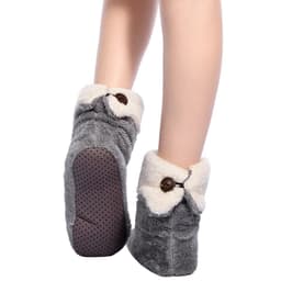 image-Dropshipping & Wholesale Women Plush Home shoe Coral Fleece Indoor Floor Sock Winter Foot Warmer Soft bottom slippers