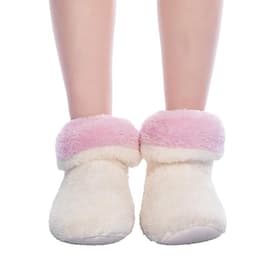 image-Dropshipping & Wholesale Women Plush Home shoe Coral Fleece Indoor Floor Sock Winter Foot Warmer Soft bottom slippers