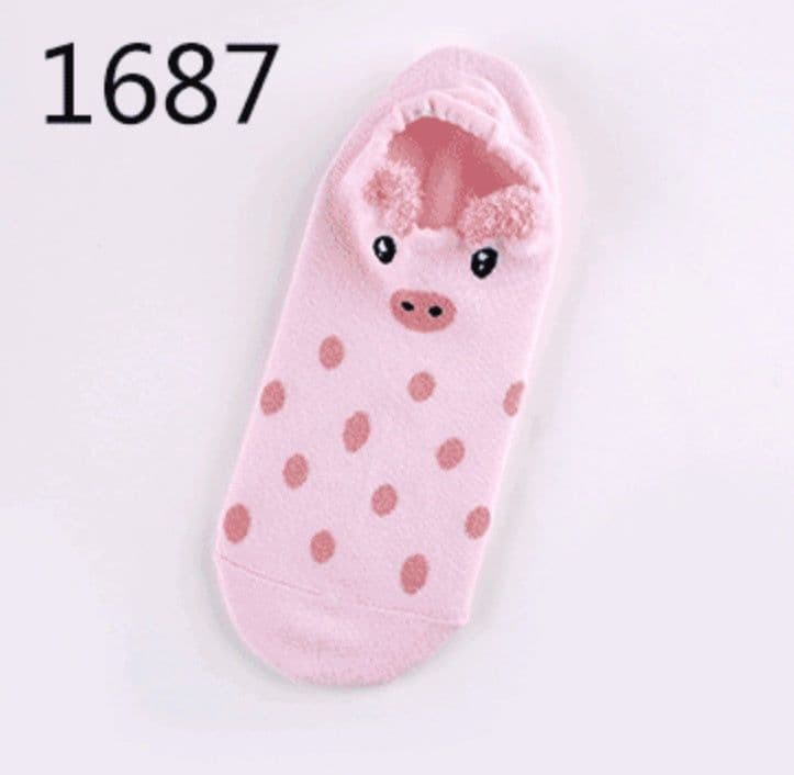 image-Cute Animals Cotton Short Socks Creative Cartoon Pure Socks Casual Funny Socks Spring Summer Fox Socks