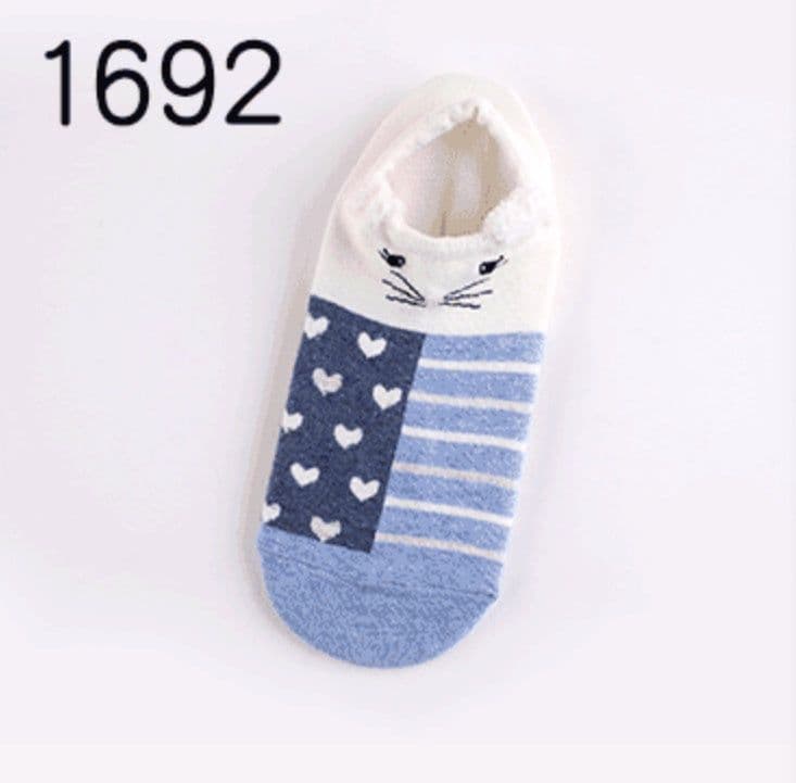 image-Cute Animals Cotton Short Socks Creative Cartoon Pure Socks Casual Funny Socks Spring Summer Fox Socks