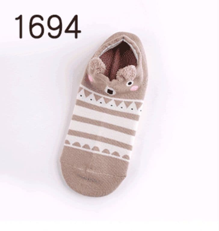 image-Cute Animals Cotton Short Socks Creative Cartoon Pure Socks Casual Funny Socks Spring Summer Fox Socks