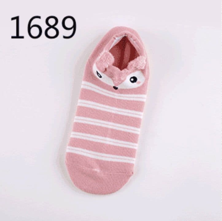 image-Cute Animals Cotton Short Socks Creative Cartoon Pure Socks Casual Funny Socks Spring Summer Fox Socks