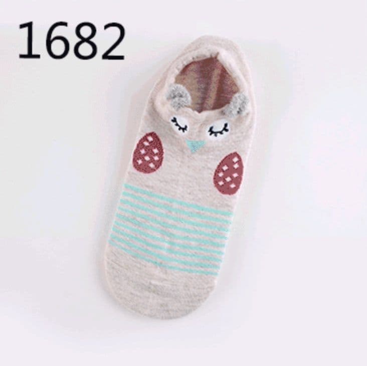 image-Cute Animals Cotton Short Socks Creative Cartoon Pure Socks Casual Funny Socks Spring Summer Fox Socks