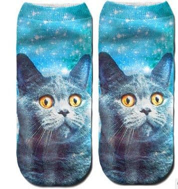 image-Popular Funny Unisex Short Socks 3D Cat Printed Anklet Socks Casual Socks