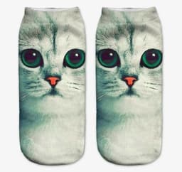 image-Popular Funny Unisex Short Socks 3D Cat Printed Anklet Socks Casual Socks