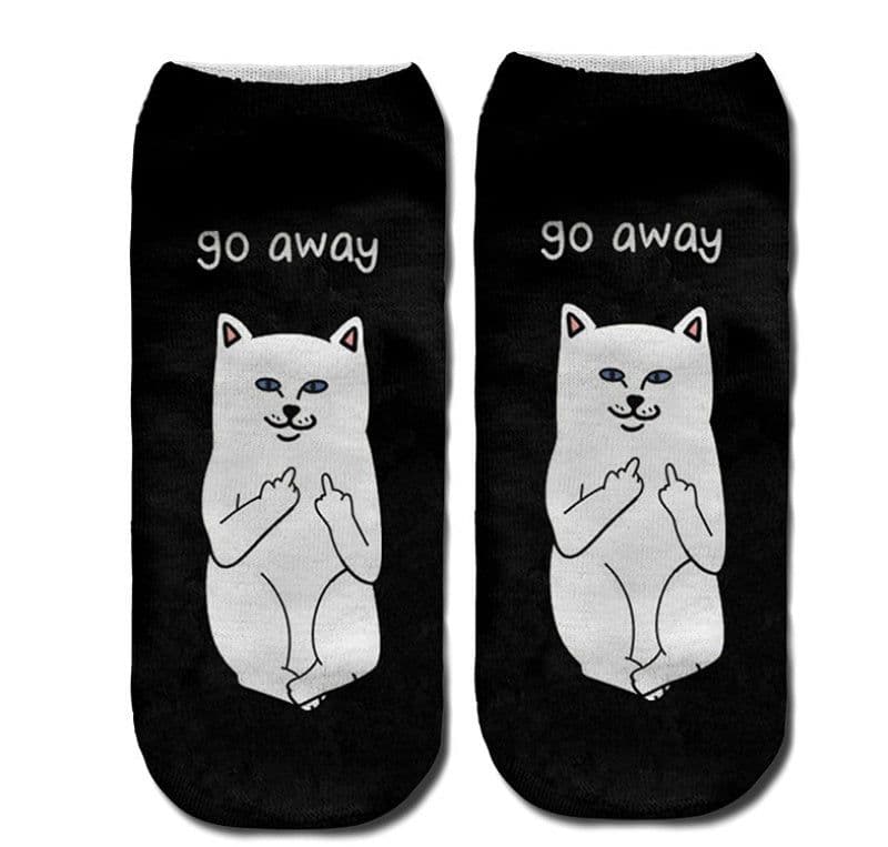 image-Popular Funny Unisex Short Socks 3D Cat Printed Anklet Socks Casual Socks