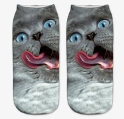 image-Popular Funny Unisex Short Socks 3D Cat Printed Anklet Socks Casual Socks