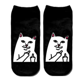 image-Popular Funny Unisex Short Socks 3D Cat Printed Anklet Socks Casual Socks