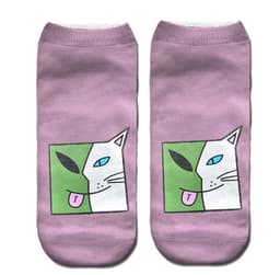 image-Popular Funny Unisex Short Socks 3D Cat Printed Anklet Socks Casual Socks