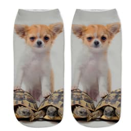 image-Popular Funny Unisex Short Socks 3D Cat Printed Anklet Socks Casual Socks