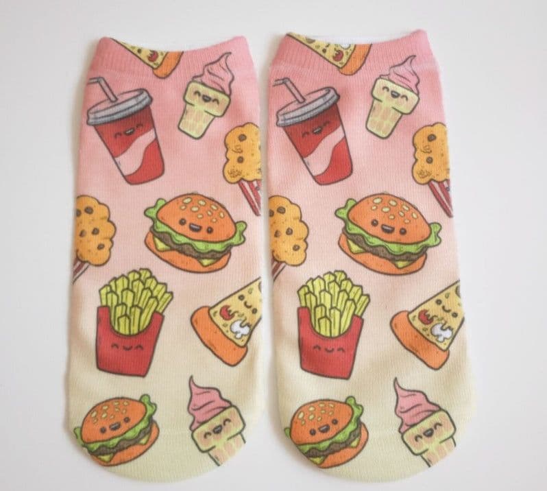 image-Popular Funny Unisex Short Socks 3D Cat Printed Anklet Socks Casual Socks