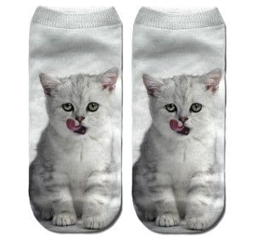 image-Popular Funny Unisex Short Socks 3D Cat Printed Anklet Socks Casual Socks