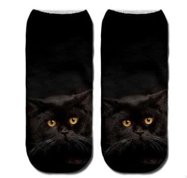 image-Popular Funny Unisex Short Socks 3D Cat Printed Anklet Socks Casual Socks