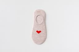 image-Heart Print Women's Socks Love Invisible Boat Socks Silicone Non-slip Short Socks