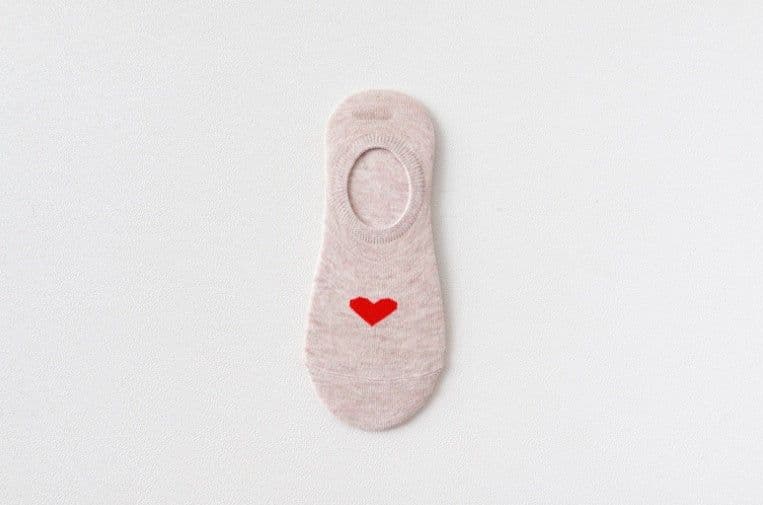 image-Heart Print Women's Socks Love Invisible Boat Socks Silicone Non-slip Short Socks