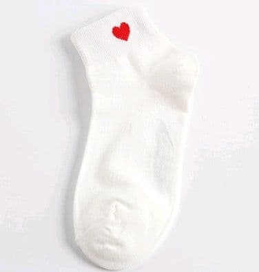 image-Women's Socks Cotton Heart Shaped Socks Love Cute Short Socks Women