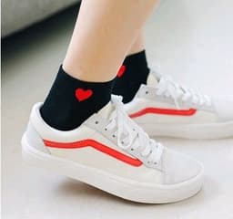 image-Women's Socks Cotton Heart Shaped Socks Love Cute Short Socks Women