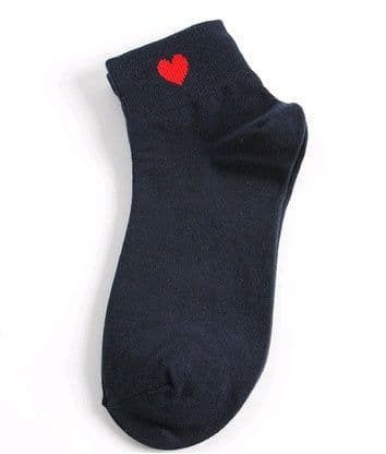 image-Women's Socks Cotton Heart Shaped Socks Love Cute Short Socks Women
