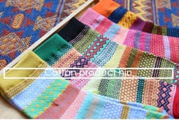 image-Vintage ethnic wind tube female socks horizontal strip double road socks cotton socks socks