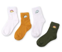image-Cotton embroidered dinosaur ladies tube socks creative personality socks