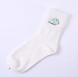 image-Cotton embroidered dinosaur ladies tube socks creative personality socks