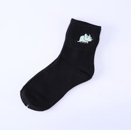 image-Cotton embroidered dinosaur ladies tube socks creative personality socks
