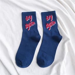 image-autumn and winter new tide socks female sports socks letter skateboard socks college wind cotton deodorant baseball socks