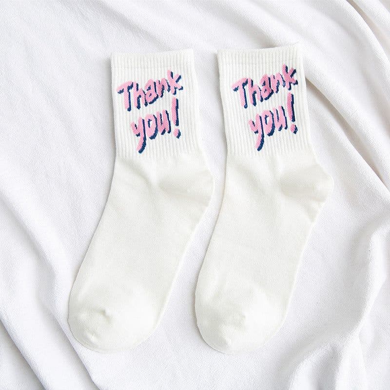 image-autumn and winter new tide socks female sports socks letter skateboard socks college wind cotton deodorant baseball socks