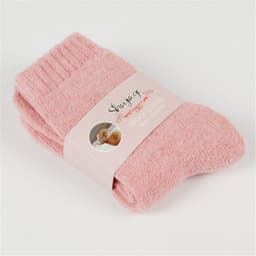 image-Autumn and winter new ladies rabbit wool socks women's tube socks Terry thick socks warm solid color pull socks