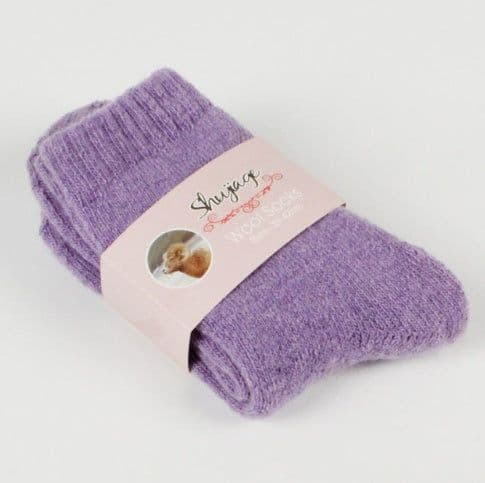 image-Autumn and winter new ladies rabbit wool socks women's tube socks Terry thick socks warm solid color pull socks