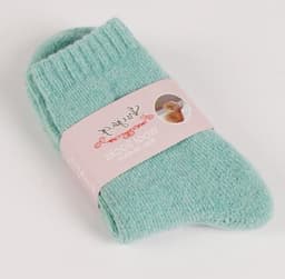 image-Autumn and winter new ladies rabbit wool socks women's tube socks Terry thick socks warm solid color pull socks