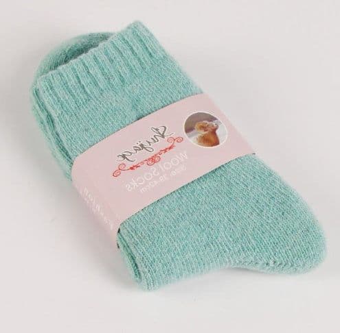 image-Autumn and winter new ladies rabbit wool socks women's tube socks Terry thick socks warm solid color pull socks