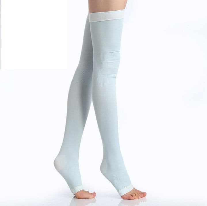 image-Manufacturer 420D sleep socks high pressure thin calf socks set leg socks elastic night shaping stovepipe socks toe