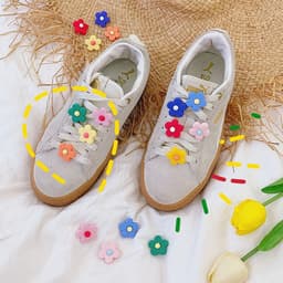 image-Shoelace decoration lace buckle cute three-dimensional personality small color collision small flower shoe buckle canvas shoes accessories shoe flower