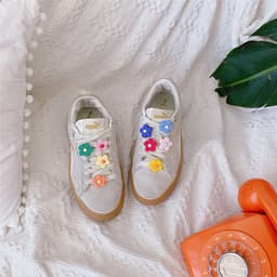 image-Shoelace decoration lace buckle cute three-dimensional personality small color collision small flower shoe buckle canvas shoes accessories shoe flower