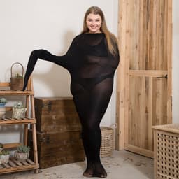 image-Women Striped Pantyhose Plus Size High Waist Anti-hook Black Tights Warm Seamless Tights Of Large Sizes