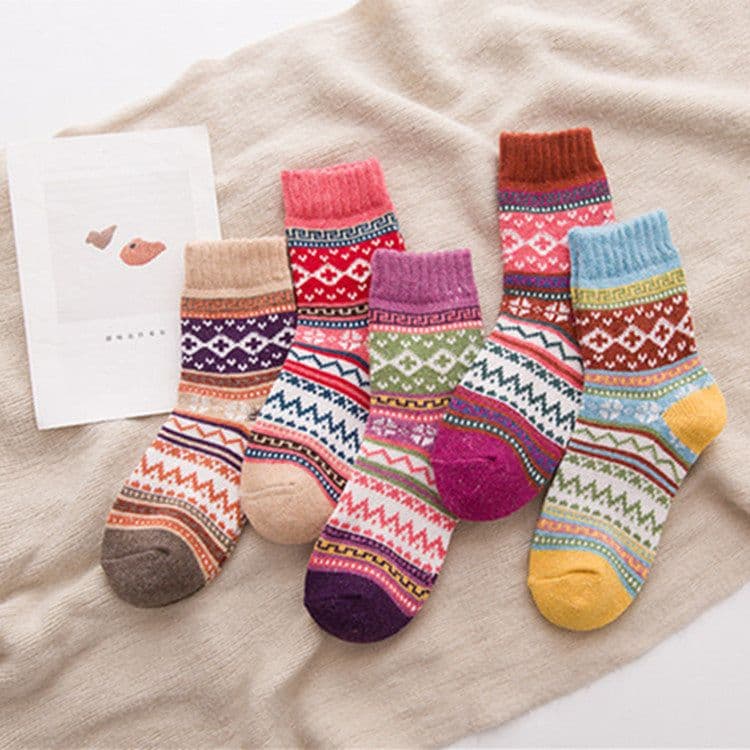 image-Warm women's rabbit wool socks, wool socks