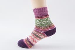 image-Warm women's rabbit wool socks, wool socks