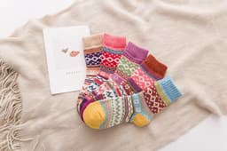 image-Warm women's rabbit wool socks, wool socks