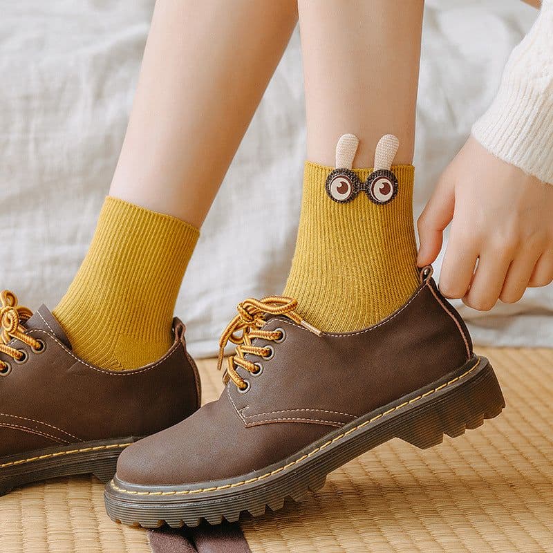 image-Big eyes socks women's tube socks