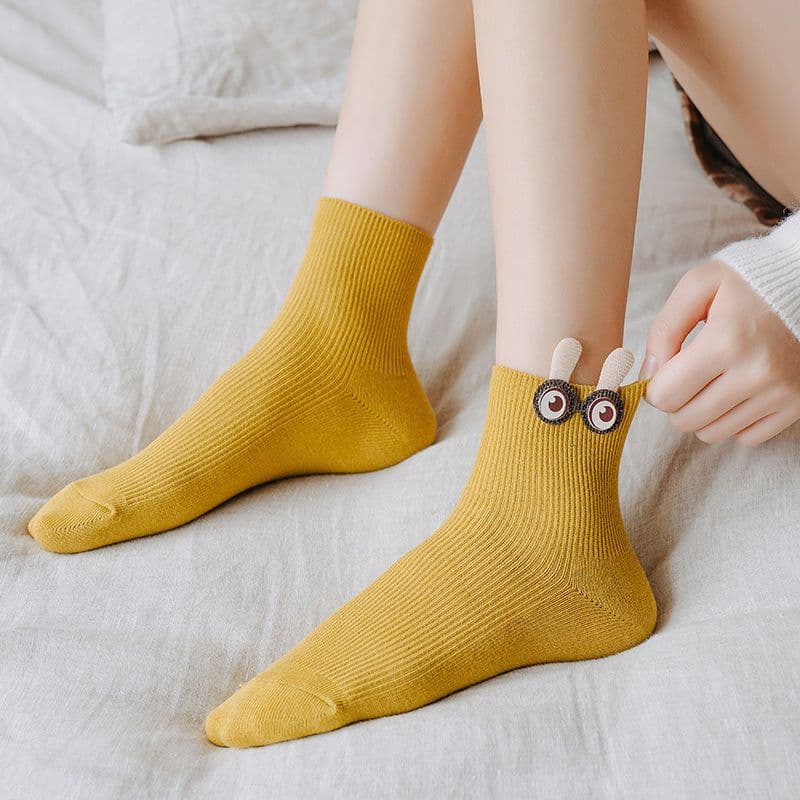 image-Big eyes socks women's tube socks