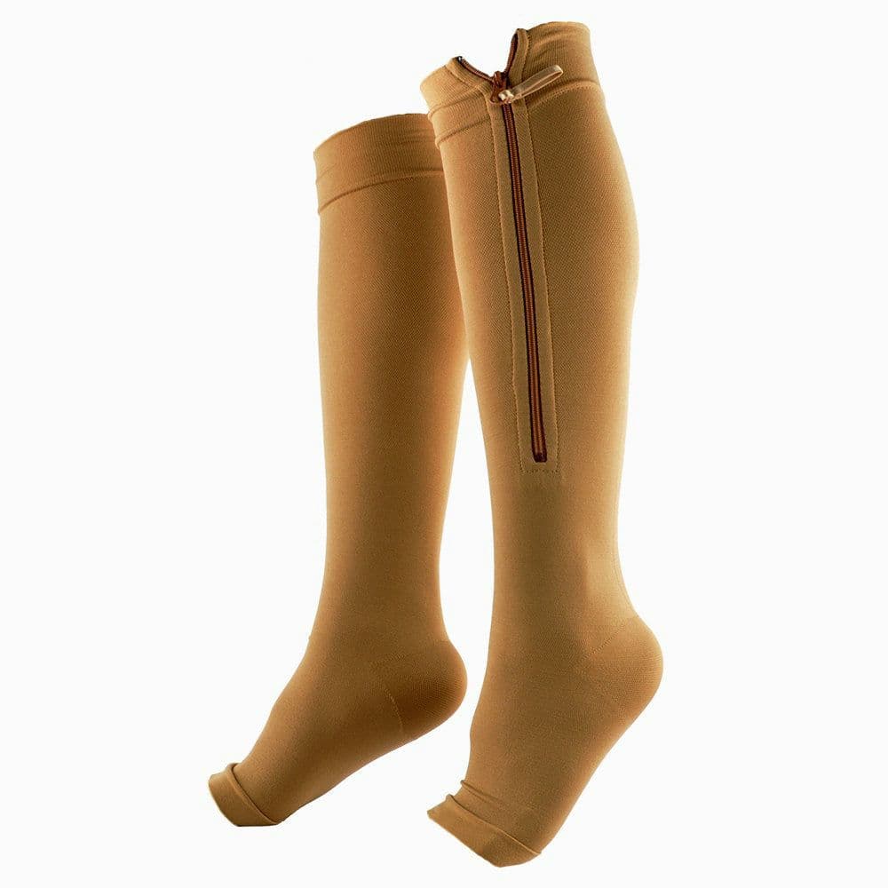 image-New Women's Stockings Compression Zipper Varicose Vein Pressure Loop Knee